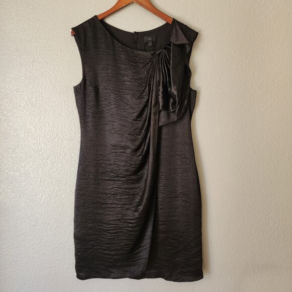 Banana Republic BR Monogram Textured Drape Detail Little Black Dress - Picture 7 of 7